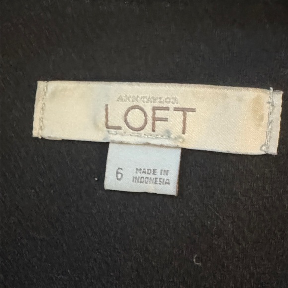 Ann Taylor LOFT Black Wool blend Mini Skirt Womens 6 Arrow ribbon Pockets Preppy - Picture 8 of 12